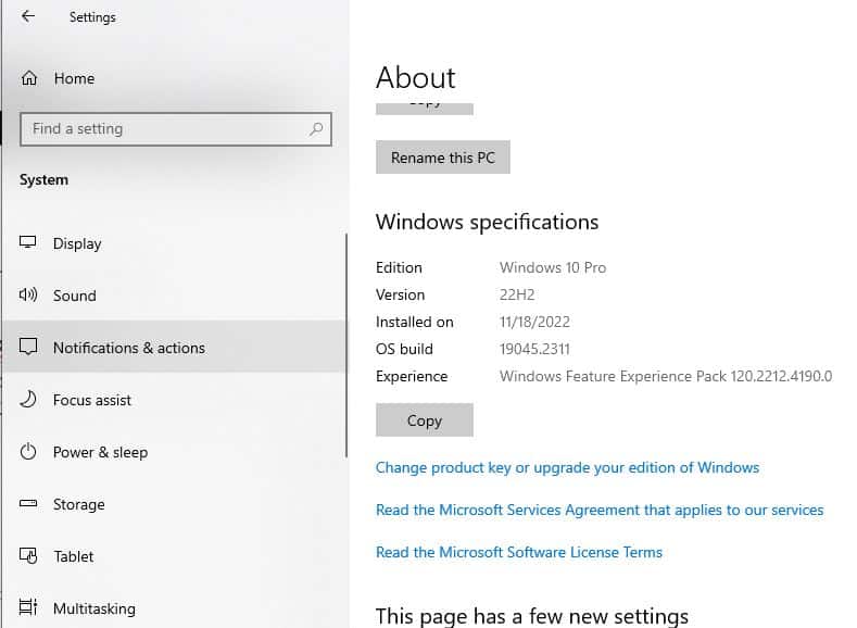 About windows 10