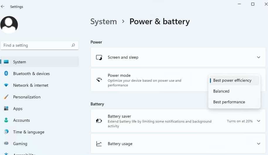 Best power efficiency