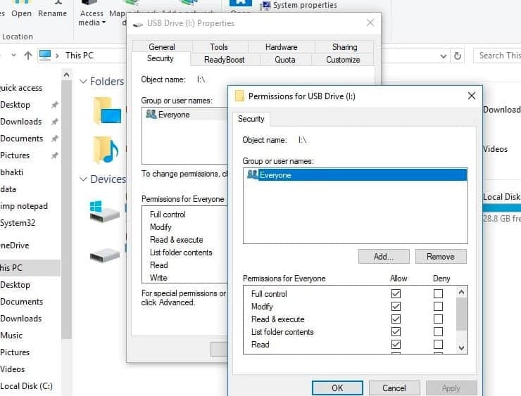 Check Security Permissions
