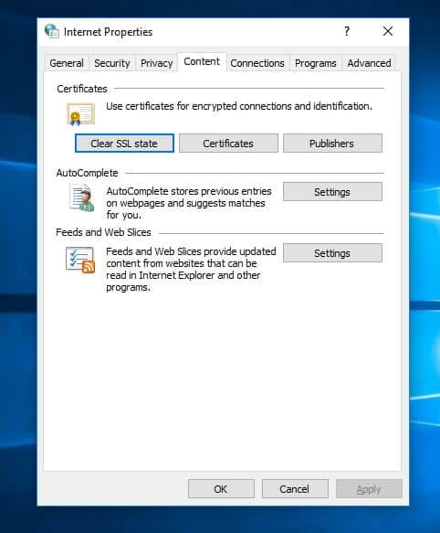 Clear SSL Certificate Cache
