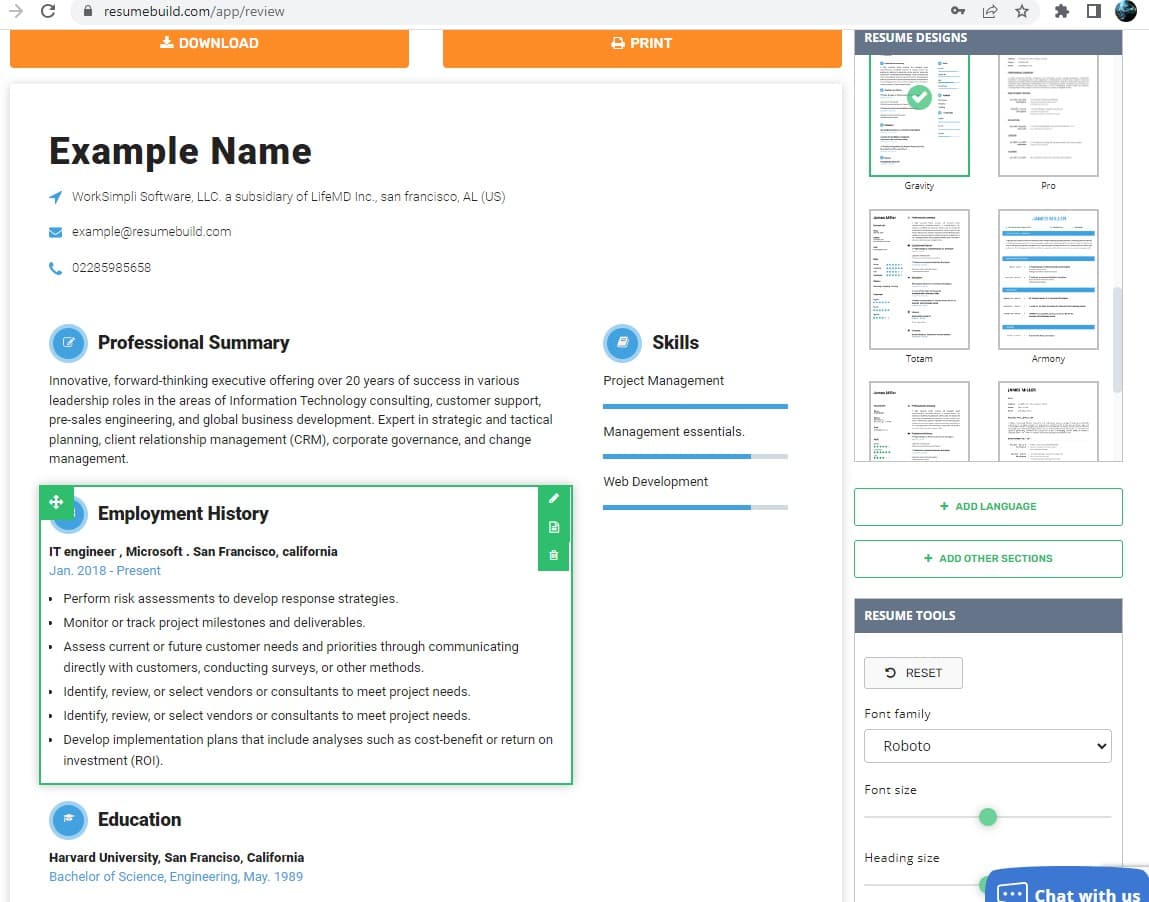 Download Resume