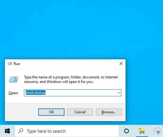 Open startup folder