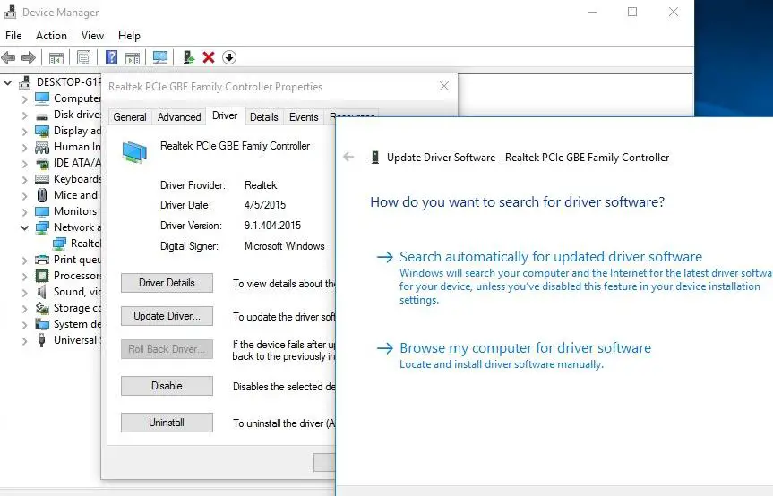 update driver on device manager