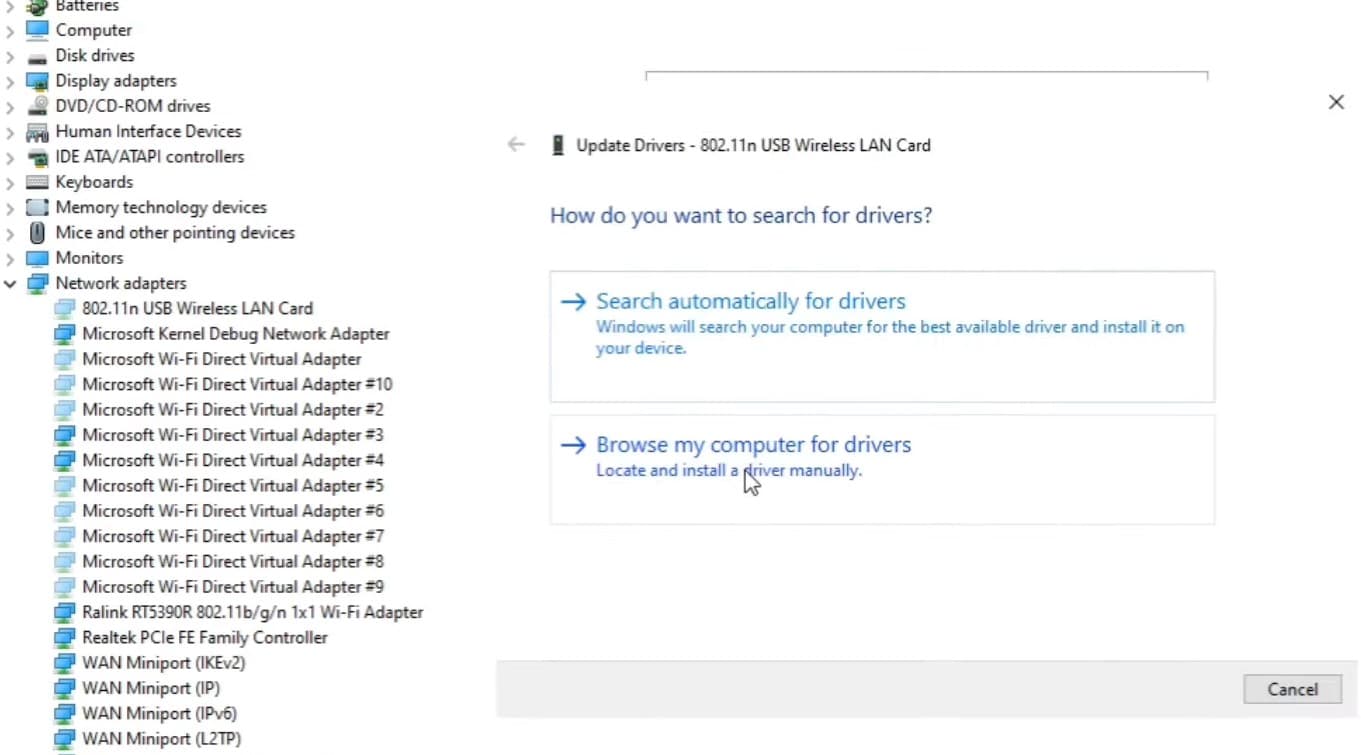 Update Wi-Fi Adapter Driver