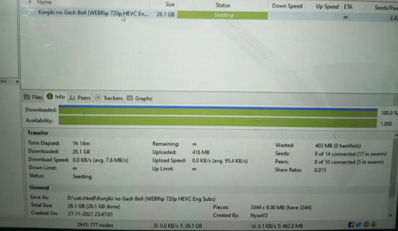 uTorrent Seeders and Peers
