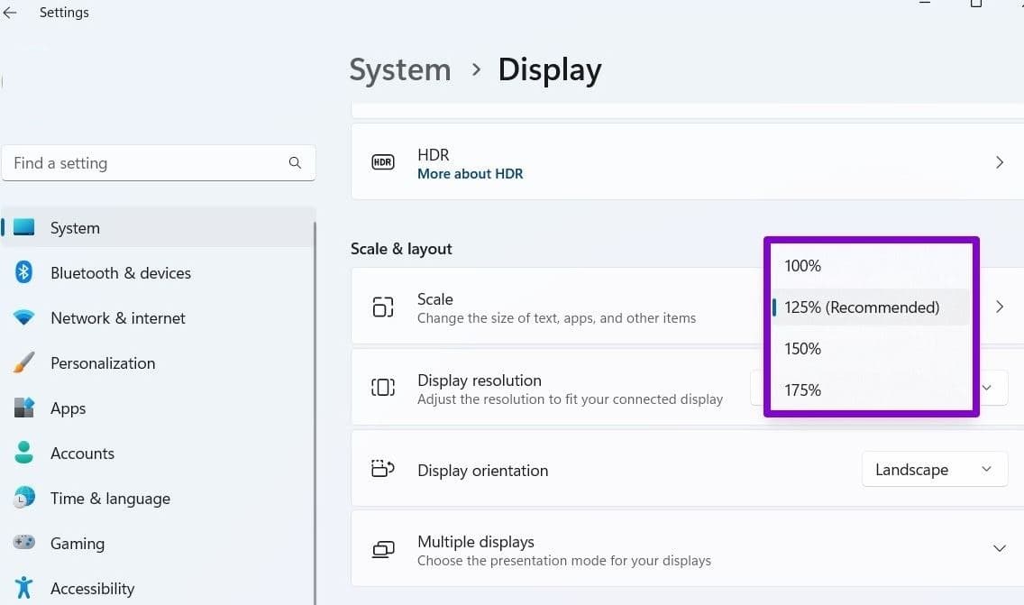 Windows 11 display resolution